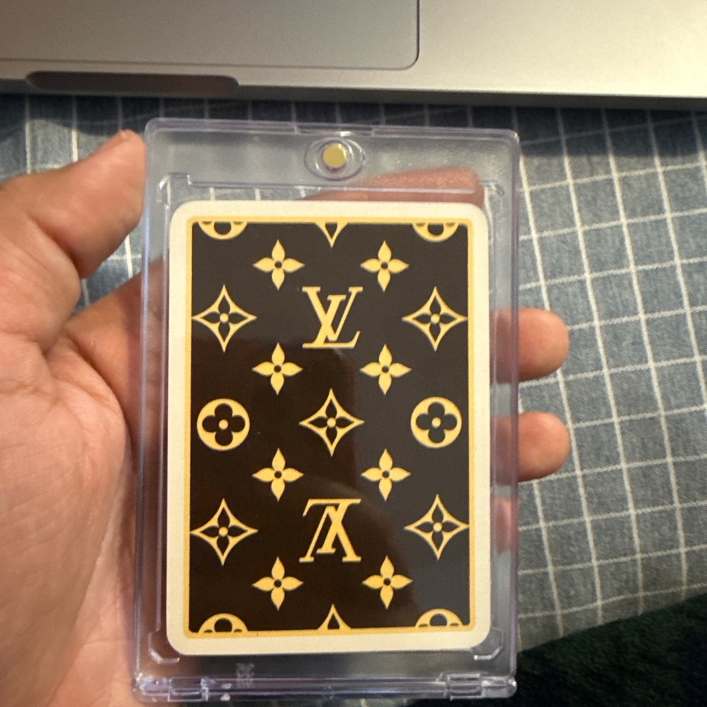 Louis Vuitton Black and Gold Monogram Card